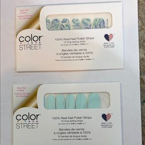 Color Street Blue and Multicolor Nail Strips